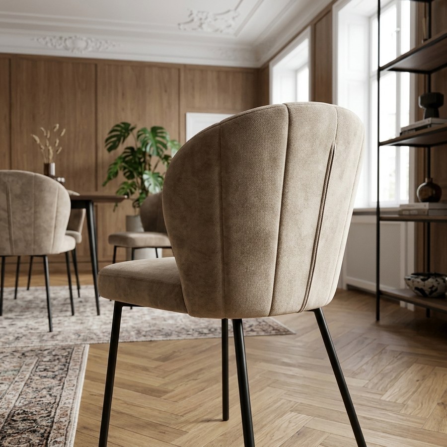 Roanne Spisebordsstol i Sand fra House Nordic | 59x66x80cm - Billede 3