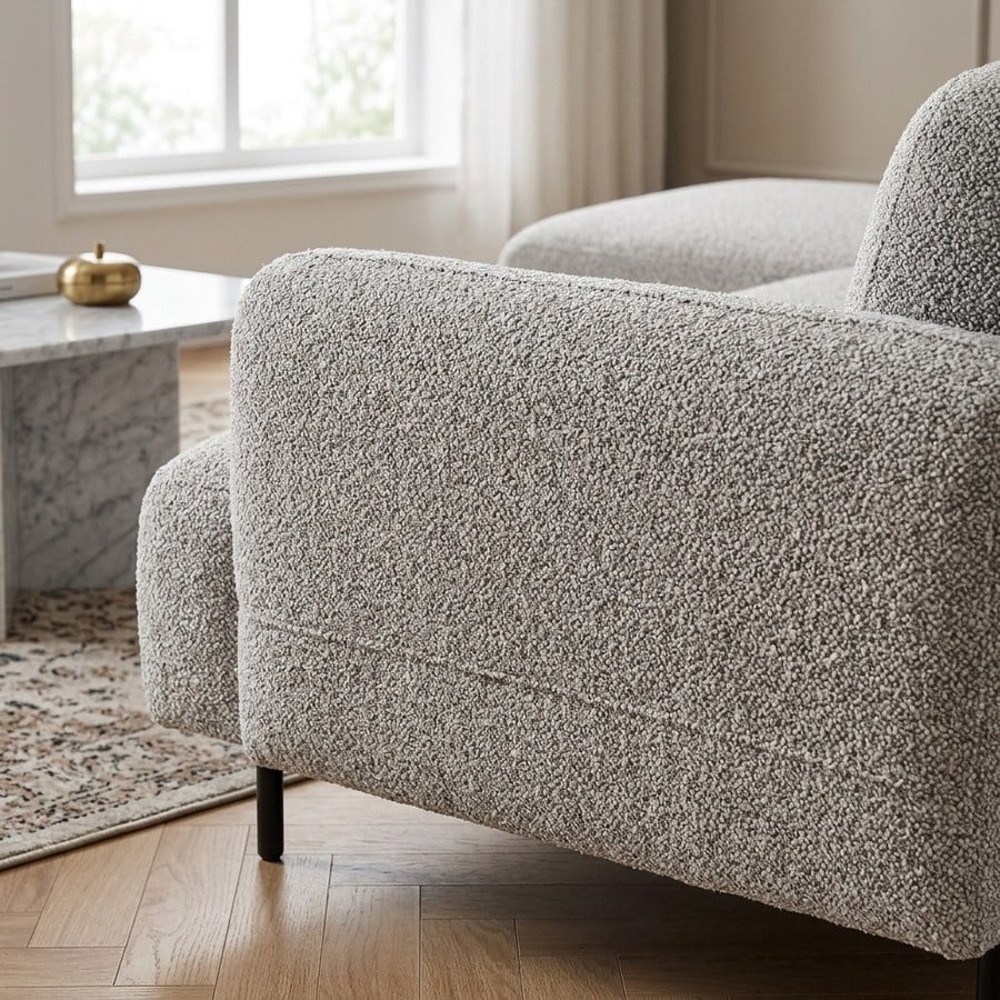 Salvador Venstrevendt Loungesofa i Lysegrå Fra House Nordic | Bouclé - Billede 3