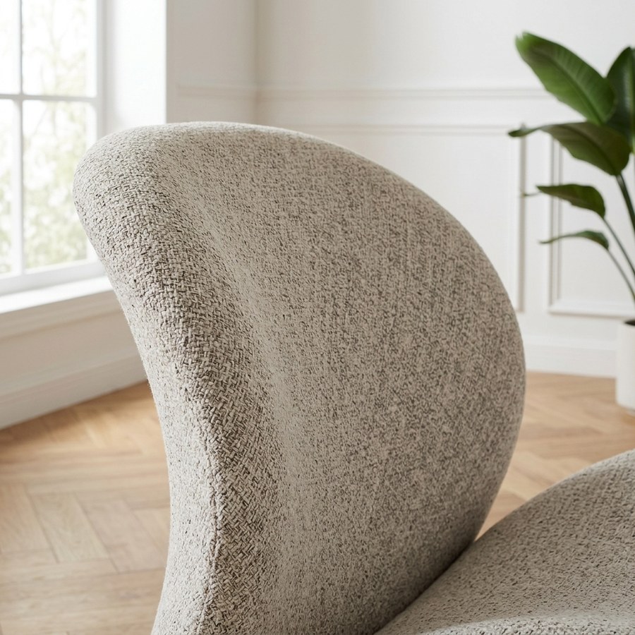 Sofia Loungestol i Sandfarvet Polyester Fra House Nordic | 82x70x73 cm - Billede 3