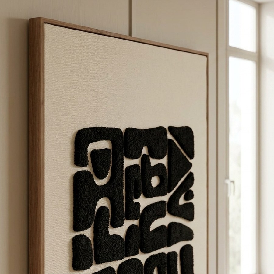 Tine Tufted Vægdekoration i Sort/Brun fra House Nordic | 50x70x2.5cm - Billede 3