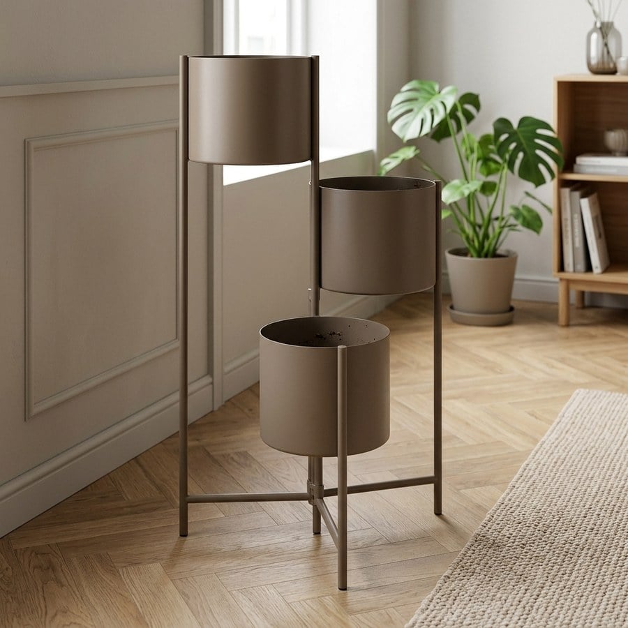 Urtepotte i Stål Brun fra House Nordic - Billede 3