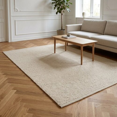 Bela Tæppe i Beige Uld fra House Nordic | B200xL300 cm - Billede 1