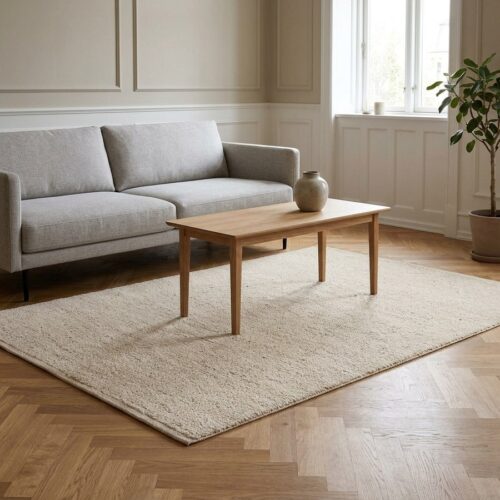 Bela Tæppe i Beige Uld fra House Nordic | L230xB160 cm - Billede 1