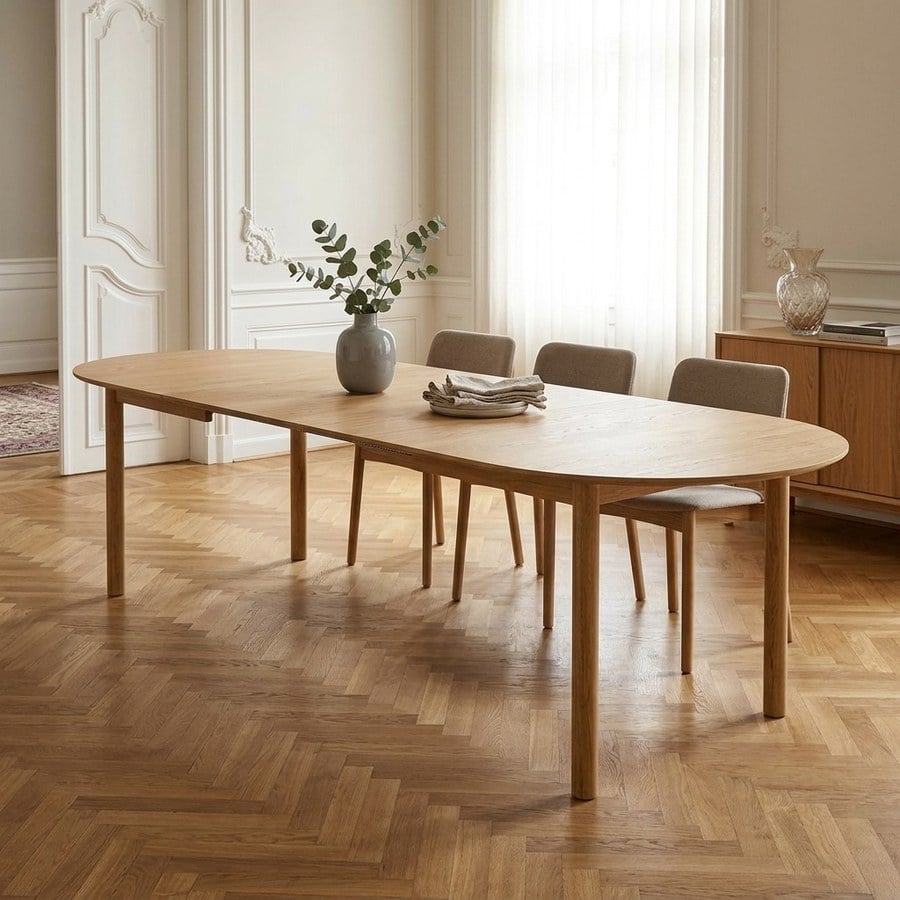 ai-miljoe-web-1-bundaberg-spisebord-i-natur-egetr-med-2-till-gsplader-fra-house-nordic Bundaberg Spisebord i Natur Egetræ med 2 Tillægsplader fra House Nordic | B100xL200-250-300xH75 cm - Billede 1