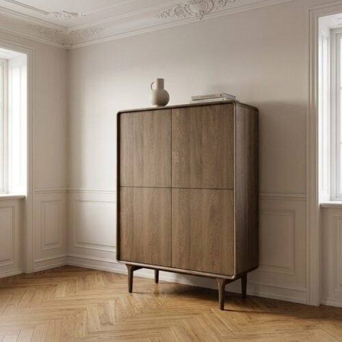 Darwin Skab i Mørkebrun Egetræ fra House Nordic | B100xD40xH140 cm - Billede 1
