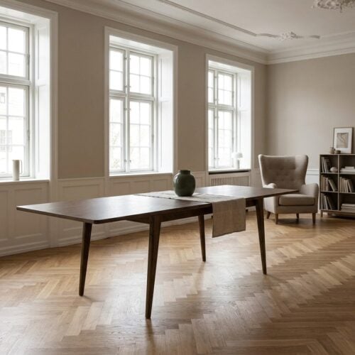 Darwin Spisebord i M&oslash;rkebrun Egetr&aelig; med 2 Till&aelig;gsplader fra House Nordic | L240-340xB100xH75 cm - Billede 1