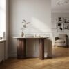 ai-miljoe-web-1-delphi-konsolbord-i-travertin-m-rkebrun-keramik-mdf-fra-house-nordic-l Delphi Konsolbord i Travertin/Mørkebrun Keramik & MDF fra House Nordic | L40xB120xH78 cm - Billede 1