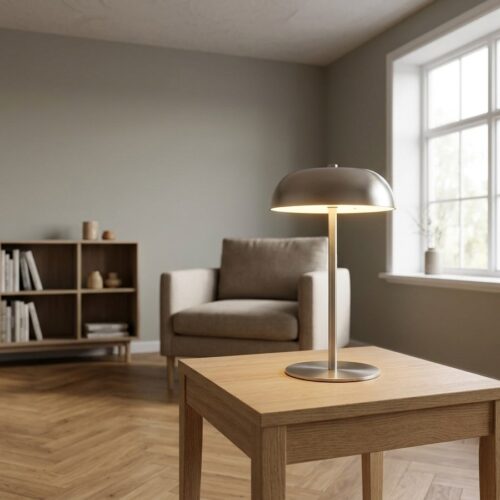 Fenwick Bordlampe i Sølv Metal fra House Nordic | Ø18xH30 cm - Billede 1