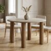 ai-miljoe-web-1-fondi-spisebord-i-sand-brun-mdf-cement-fra-house-nordic-120xh76-cm Fondi Spisebord i Sand/Brun MDF & Cement fra House Nordic | Ø120xH76 cm - Billede 1