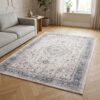 ai-miljoe-web-1-havana-gulvt-ppe-i-off-white-beige-st-vet-bl-polyester-fra-house-nordi Havana Gulvtæppe i Off White/Beige/Støvet Blå Polyester fra House Nordic | B200xL300 cm - Billede 1