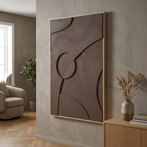 Isabella Relief Vægdekoration i Brun MDF fra House Nordic | B60xD4,4xH90 cm - Billede 1