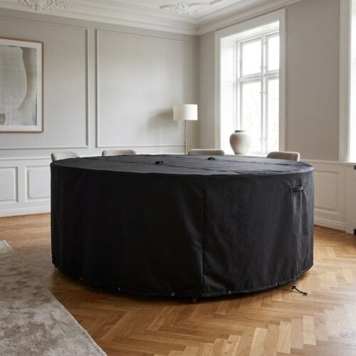 Luksus Overtræk i Sort Polyester fra House Nordic | Ø185xH95 cm - Billede 1