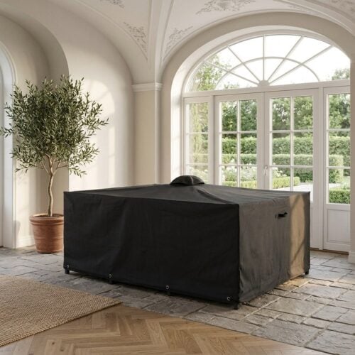 Luksus Overtræk til Bord med 6 Stole i Sort Polyester fra House Nordic | L235xB155xH95 cm - Billede 1