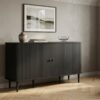 ai-miljoe-web-1-nikko-sk-nk-i-sort-mdf-fyrretr-med-2-l-ger-fra-house-nordic-l140xb40xh Nikko Skænk i Sort MDF & Fyrretræ med 2 Låger fra House Nordic | L140xB40xH79 cm - Billede 1