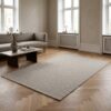 ai-miljoe-web-1-nila-gulvt-ppe-i-m-rk-sand-uld-fra-house-nordic-b160xl230-cm Nila Gulvtæppe i Mørk Sand Uld fra House Nordic | B160xL230 cm - Billede 1