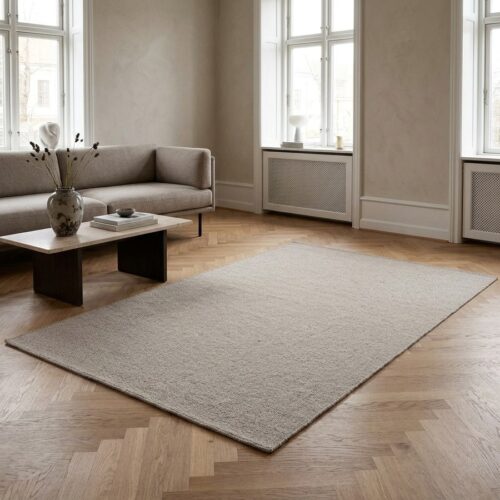 Nila Gulvtæppe i Mørk Sand Uld fra House Nordic | B160xL230 cm - Billede 1