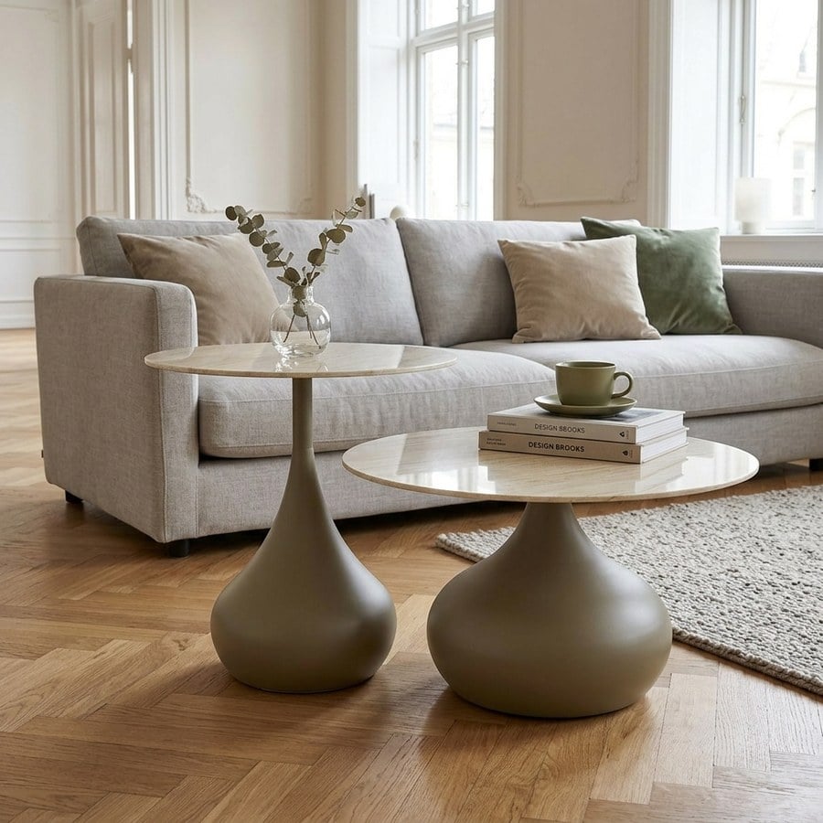 ai-miljoe-web-1-pienza-sofabordss-t-i-khaki-metal-h-rdet-glas-fra-house-nordic-2-borde Pienza Sofabordssæt i Khaki Metal & Hærdet Glas fra House Nordic | 2 Borde - Billede 1