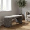 Westport Bænk i Sort/Hvid Bouclé fra House Nordic | B120xL45xH44 cm - Billede 1