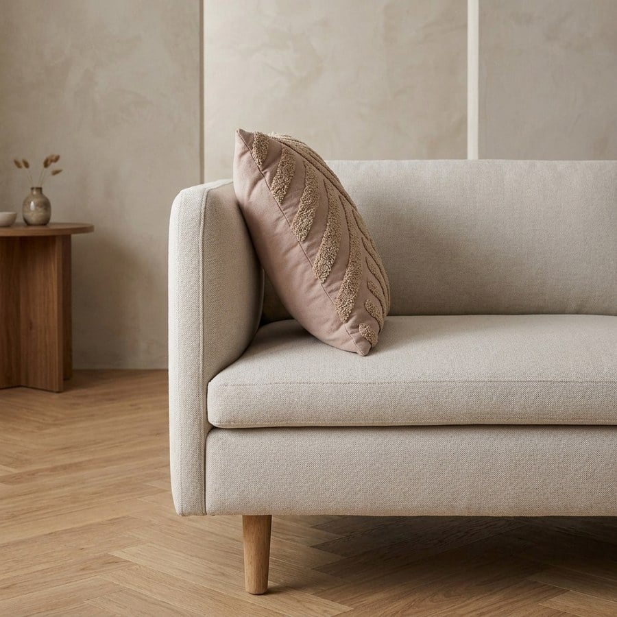 Albany Pude i Mørk Sand Bomuld fra House Nordic | B45xH45 cm - Billede 2