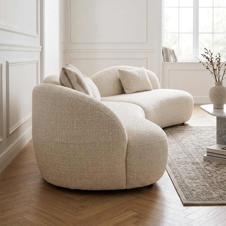 ai-miljoe-web-2-amol-sofa-i-sand-polyester-med-3-puder-fra-house-nordic-l326xb138xh75 Amol Sofa i Sand Polyester med 3 Puder fra House Nordic | L326xB138xH75 cm - Billede 2