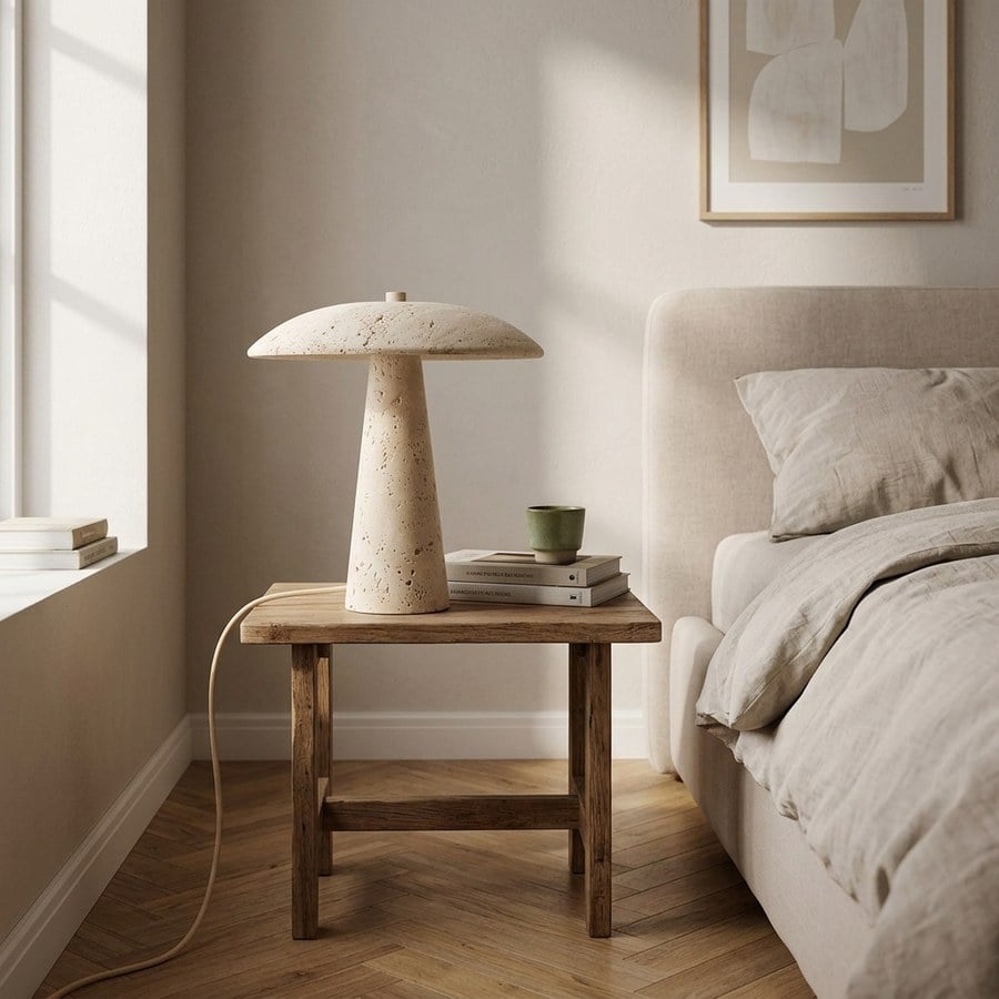 Consett Bordlampe i Natur Travertin fra House Nordic | Ø23xH25,5 cm - Billede 2