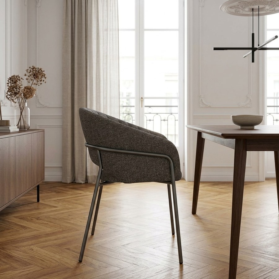 ai-miljoe-web-2-costa-spisebordsstol-i-m-rkegr-stof-ben-i-gunmetal-gr-st-l-fra-house-n Costa Spisebordsstol i Mørkegrå Stof & Ben i Gunmetal Grå Stål fra House Nordic | B60xL56xH80 cm - Billede 2