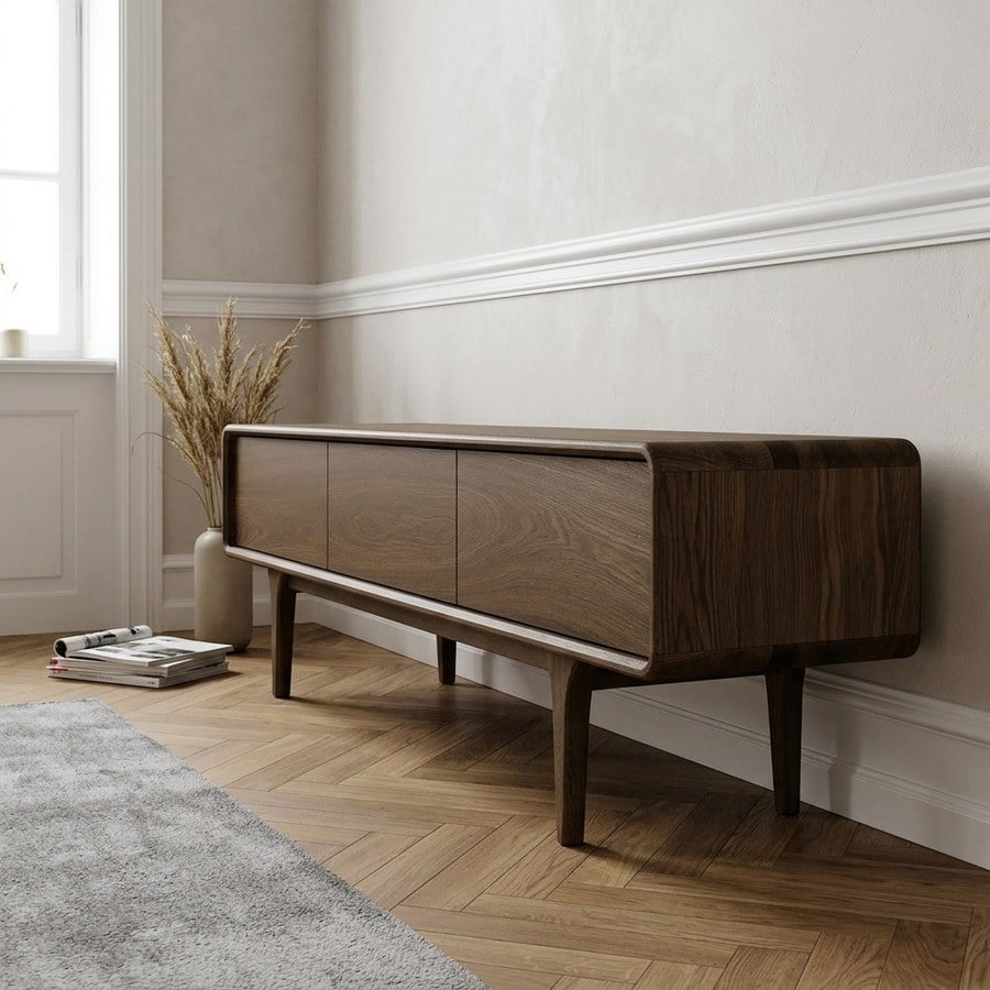 ai-miljoe-web-2-darwin-tv-b-nk-i-m-rkebrun-egetr-fra-house-nordic-b180xd45xh45-cm Darwin TV-bænk i Mørkebrun Egetræ fra House Nordic | B180xD45xH45 cm - Billede 2