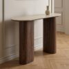 ai-miljoe-web-2-delphi-konsolbord-i-travertin-m-rkebrun-keramik-mdf-fra-house-nordic-l Delphi Konsolbord i Travertin/Mørkebrun Keramik & MDF fra House Nordic | L40xB120xH78 cm - Billede 2