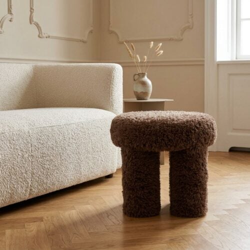 Gisborne Puf i Brun Polyester fra House Nordic | Ø42xH38 cm - Billede 2