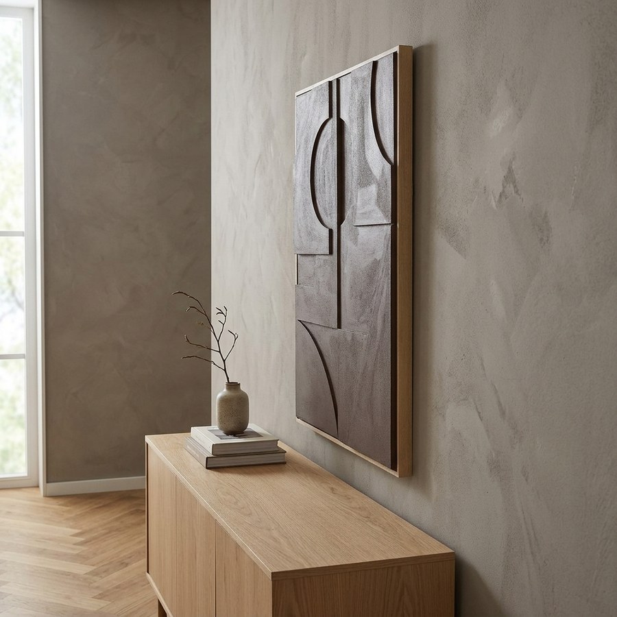 Isabella Relief Vægdekoration i Brun Polyester & MDF fra House Nordic | B60xD4,4xH90 cm - Billede 2