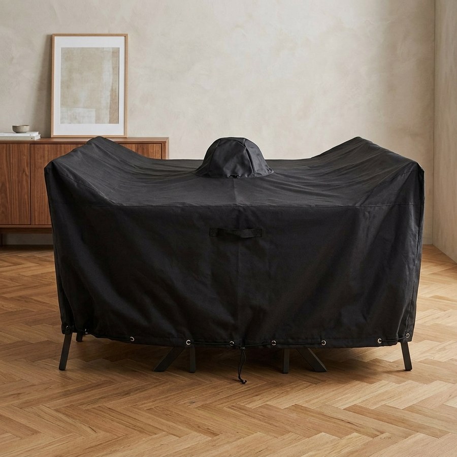 Luksus Overtræk til Bord med 6 Stole i Sort Polyester fra House Nordic | L235xB155xH95 cm - Billede 2