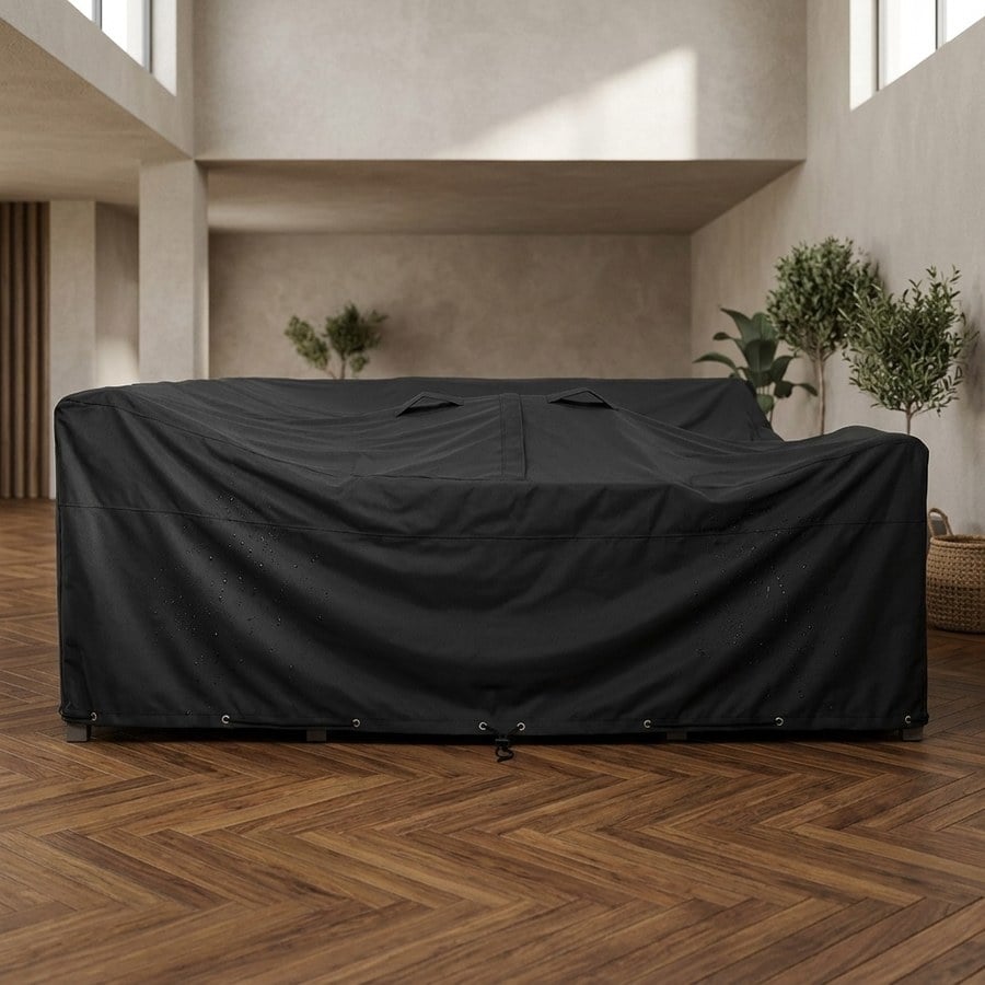 Luksus Overtræk til Lounge & Sofasæt i Sort Polyester fra House Nordic | L210xB180xH95 cm - Billede 2