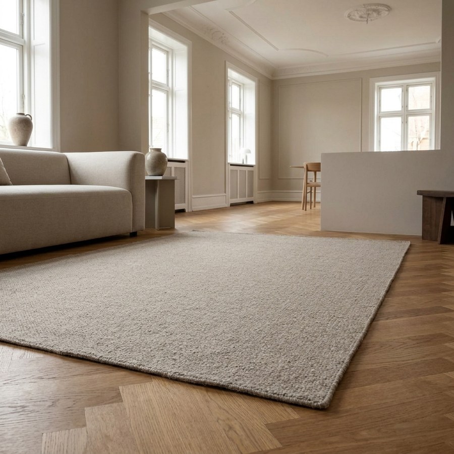 Nila Tæppe i Mørk Sand Uld fra House Nordic | L300xB200 cm - Billede 2