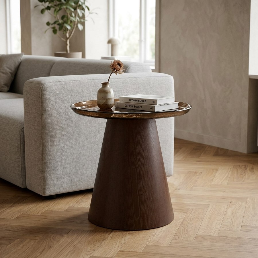 ai-miljoe-web-2-orvieto-hj-rnebord-i-m-rkebrun-asketr-glas-fra-house-nordic-50xh48-cm Orvieto Hjørnebord i Mørkebrun Asketræ & Glas fra House Nordic | Ø50xH48 cm - Billede 2