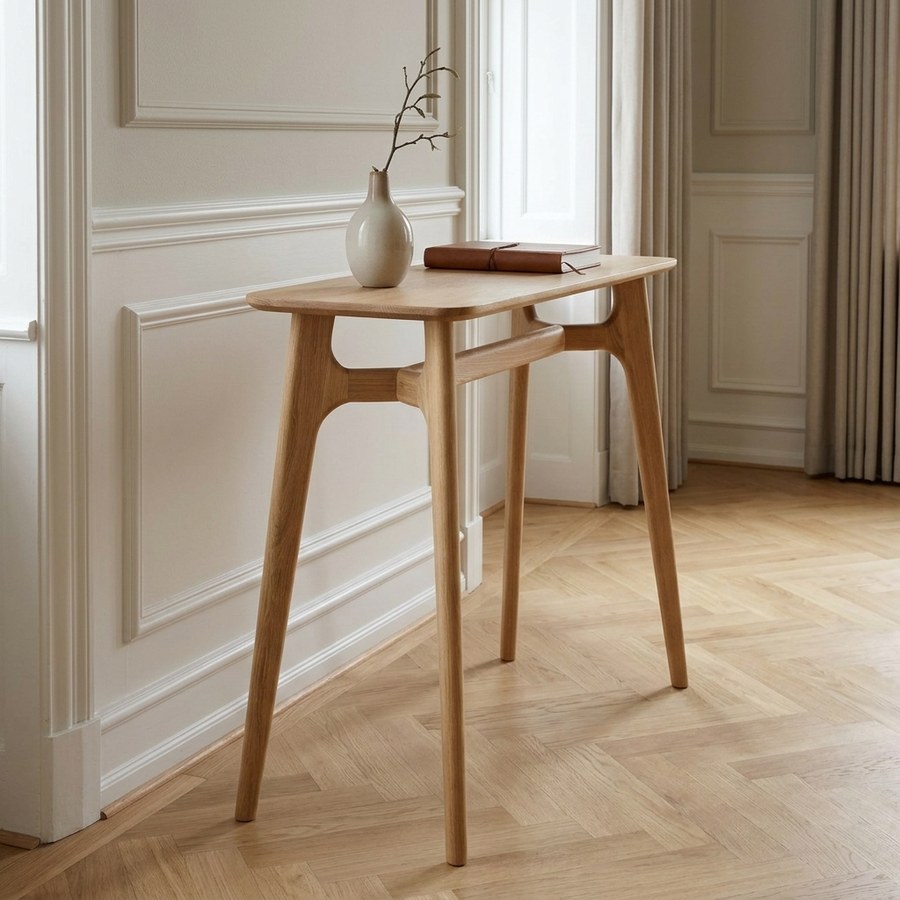 ai-miljoe-web-2-rennes-konsolbord-i-natur-egetr-fra-house-nordic-l35xb100xh81-cm Rennes Konsolbord i Natur Egetræ fra House Nordic | L35xB100xH81 cm - Billede 2
