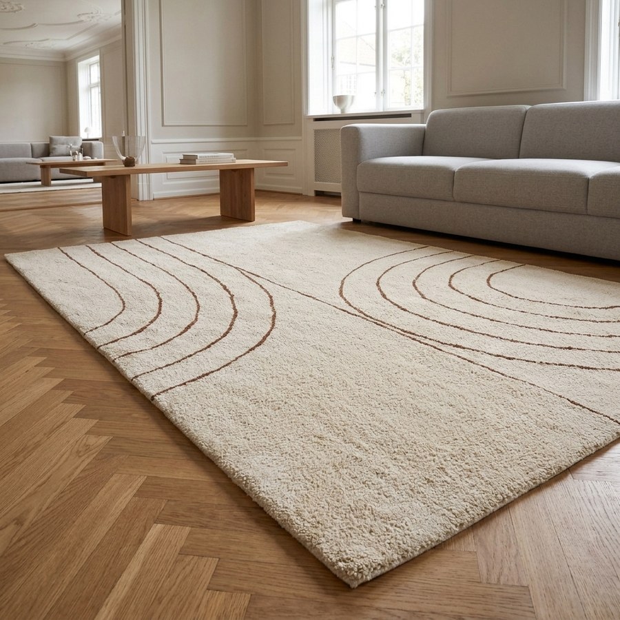 ai-miljoe-web-2-tampa-gulvt-ppe-i-beige-bomuld-fra-house-nordic-l300xb200-cm Tampa Gulvtæppe i Beige Bomuld fra House Nordic | L300xB200 cm - Billede 2