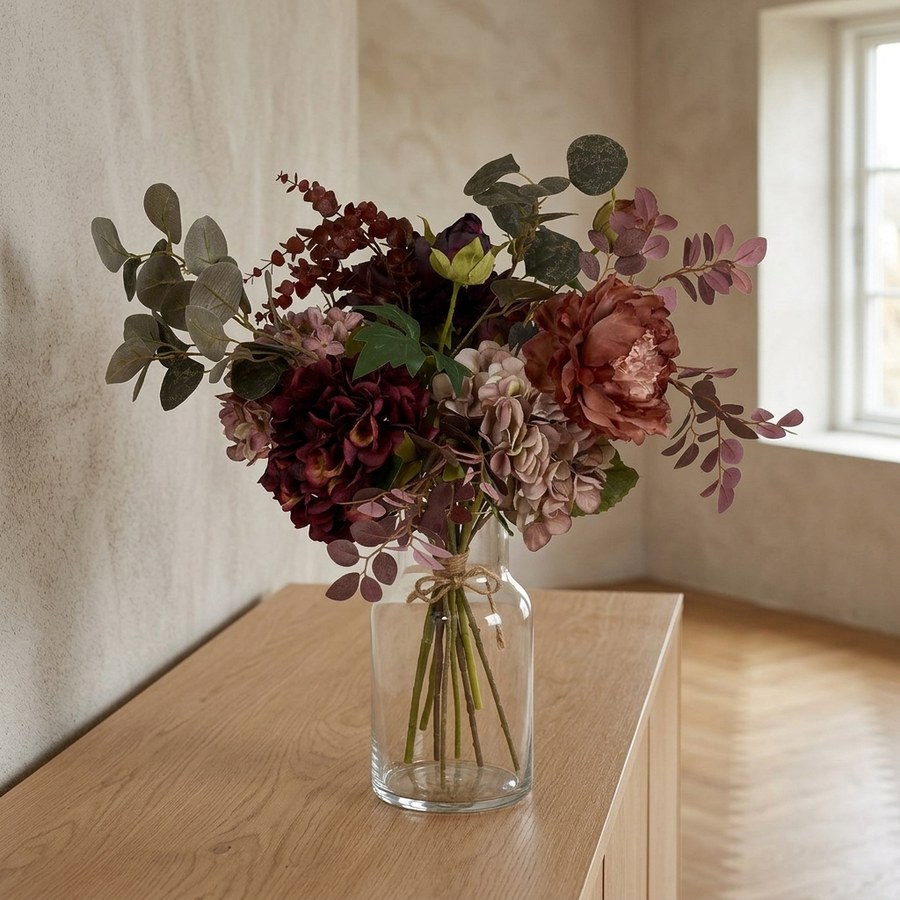 Velvet Boom Kunstig Buket i Mix PE Plastik & Polyester fra House Nordic | L30xB26xH60 cm - Billede 2