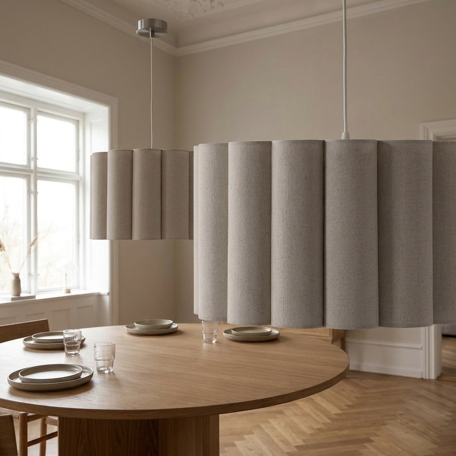 ai-miljoe-web-2-watton-pendel-i-beige-gr-linen-st-l-fra-house-nordic-45xh25-cm-2 Watton Pendel i Beige/Grå Linen & Stål fra House Nordic | Ø45xH25 cm - Billede 2