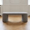 Westport Bænk i Sort/Hvid Bouclé fra House Nordic | B120xL45xH44 cm - Billede 2