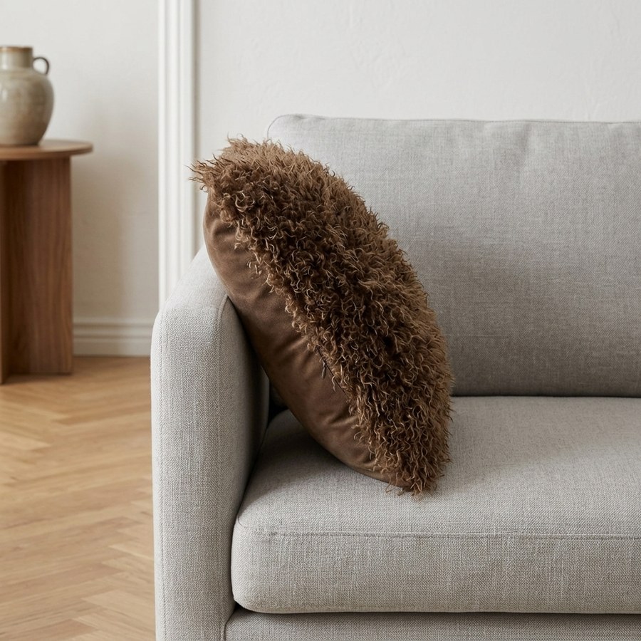 Zaria Pude i Brun 100% Polyester fra House Nordic | B45xH45 cm - Billede 2