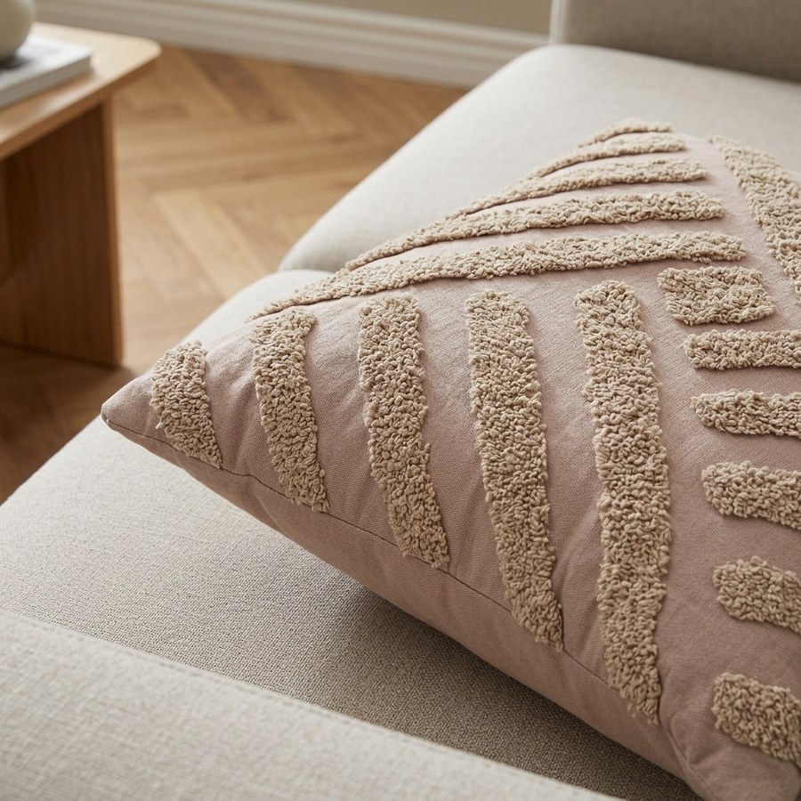 Albany Pude i Mørk Sand Bomuld fra House Nordic | B45xH45 cm - Billede 3