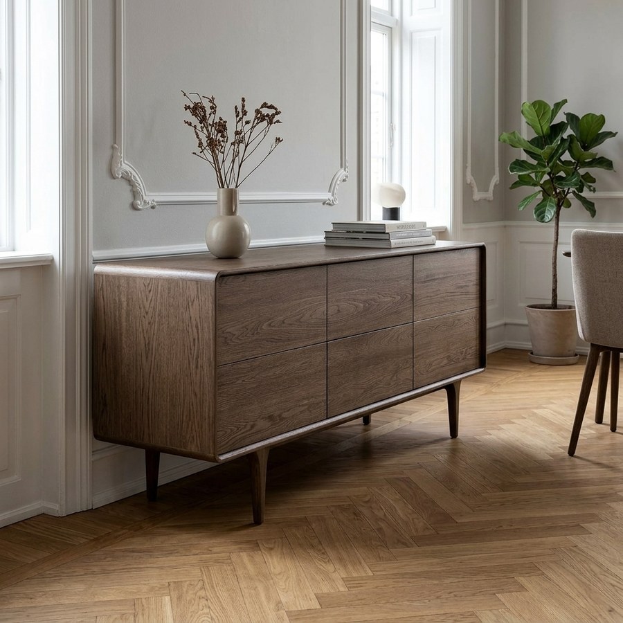 Darwin Skænk i Mørkebrun Egetræ fra House Nordic | B180xD45xH75 cm - Billede 3