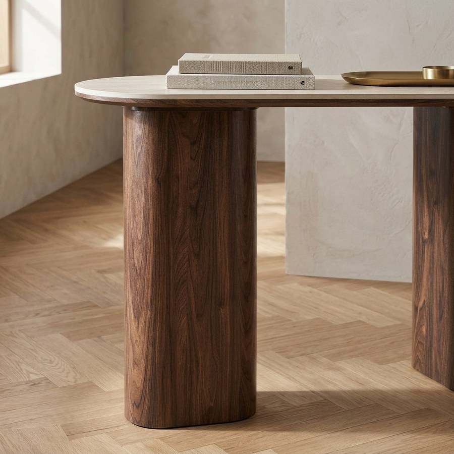 ai-miljoe-web-3-delphi-konsolbord-i-travertin-m-rkebrun-keramik-mdf-fra-house-nordic-l Delphi Konsolbord i Travertin/Mørkebrun Keramik & MDF fra House Nordic | L40xB120xH78 cm - Billede 3