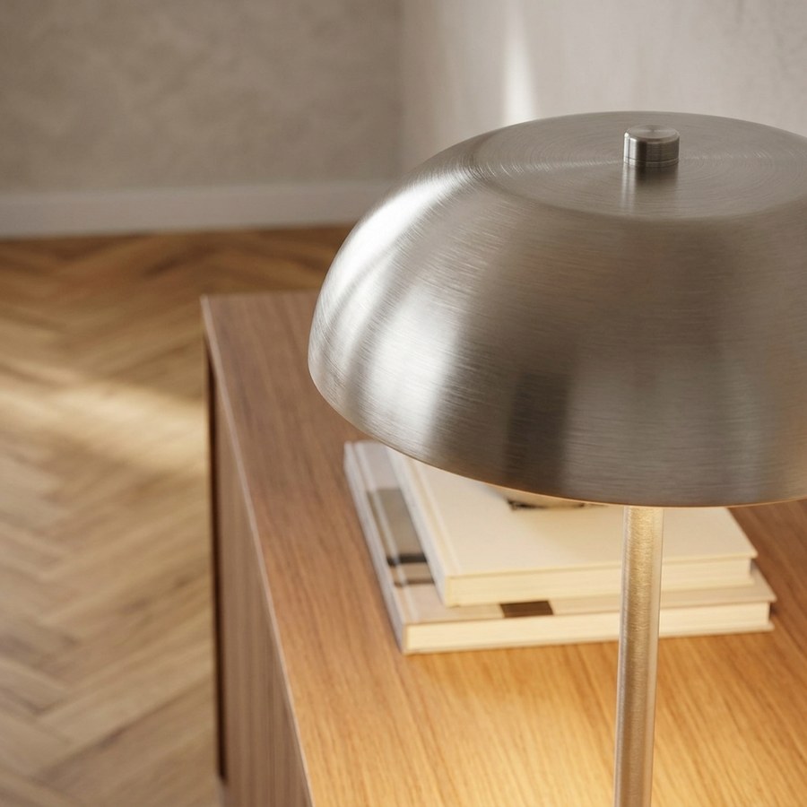 Fenwick Bordlampe i Sølv Metal fra House Nordic | Ø18xH30 cm - Billede 3
