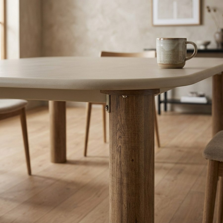 ai-miljoe-web-3-fondi-spisebord-i-sand-brun-cement-mdf-fra-house-nordic-l240xb100xh76 Fondi Spisebord i Sand/Brun Cement & MDF fra House Nordic | L240xB100xH76 cm - Billede 3
