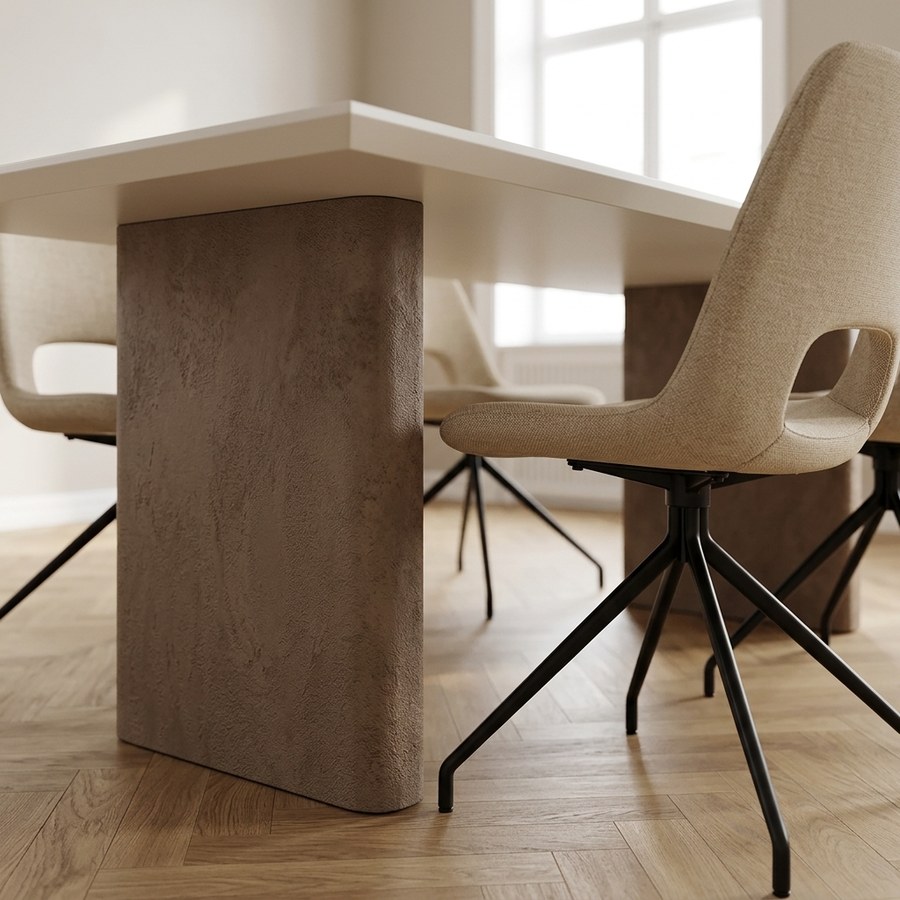 ai-miljoe-web-3-fondi-spisebordss-t-med-dokka-spisebordsstole-i-sand-brun-cement-stof Fondi Spisebordssæt med Dokka Spisebordsstole i Sand/Brun Cement & Stof fra House Nordic | 6 Stole & 1 Bord - Billede 3