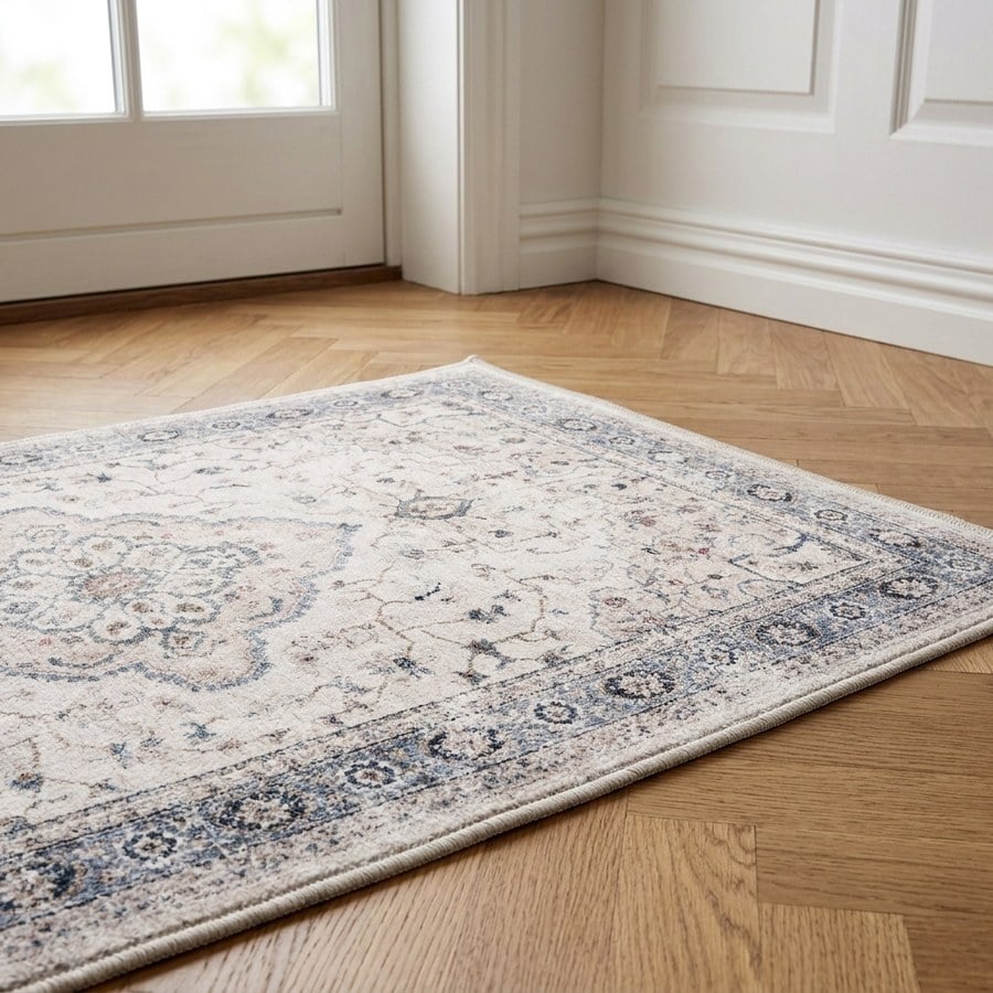 Havana Dørmåtte i Off White/Beige/Støvet Blå Polyester fra House Nordic | L80xB50 cm - Billede 3