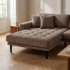 ai-miljoe-web-3-lido-u-sofa-ben-ende-venstrevendt-i-brun-fl-jl-med-fire-puder-ben-i-so Lido U-Sofa Åben Ende Venstrevendt i Brun Fløjl med Fire Puder & Ben i Sort Træ fra House Nordic | B370xL220xH76 cm - Billede 3