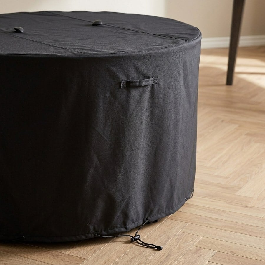 Luksus Overtræk i Sort Polyester fra House Nordic | Ø185xH95 cm - Billede 3