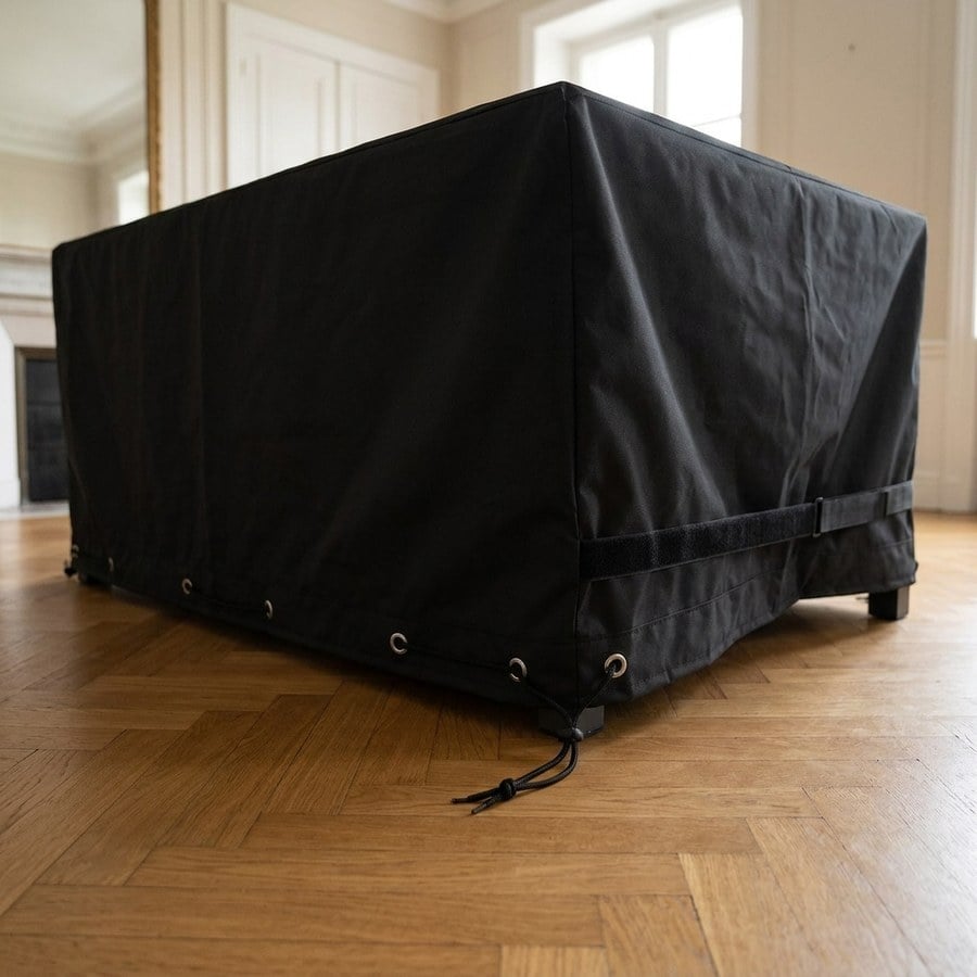 Luksus Overtræk til Bord med 4 Stole i Sort Polyester fra House Nordic | L180xB155xH95 cm - Billede 3